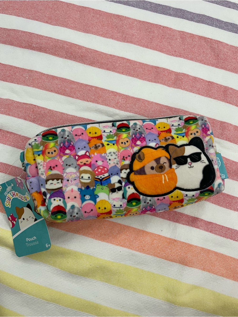 Squishmallows Colorful Mini Pets Zipper Pouch - Pink, Yellow, Blue